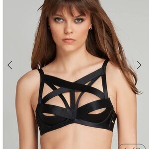 Agent Provocateur Whitney Midnight Black Cutout Bra